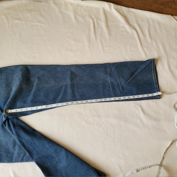 NWT Tahari Indigo Straight Leg, Medium Rise Ribbon Waist Jeans Size 12 M8DU2204 - Picture 5 of 12